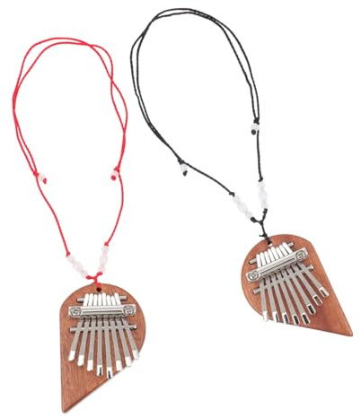 OFFSCH 2stücke Mini-kalimba-klavier Tragbare Kalimba Für Anfänger Fingerklavier Acht Töne Holz Und Metall Musik Instrument Daumenklavier