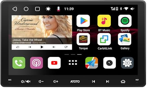 ATOTO S8 9 QLED 6G+128G Android Autoradio 2 DIN Auto-Navigation, Wireless CarPlay & Android Auto, Eingebautes 4G, WiFi/BT/USB Tethering, 2 Bluetooth mit aptX HD, Verstärker 4×49W, DSP,LRV,S8G2099UN