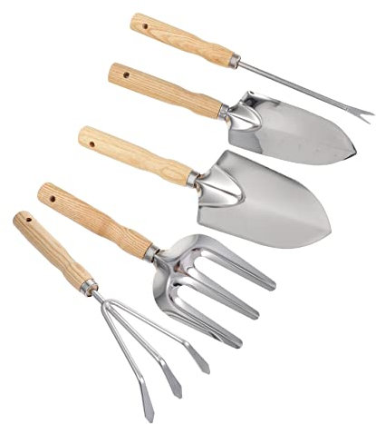 BESPORTBLE Set Di 5 Mini Attrezzi Da Giardino Sarchiatore Pala Rastrello Per Piantagione Portatile Per Donne Strumento Da Giardinaggio Portatile Per Ufficio E Scuola