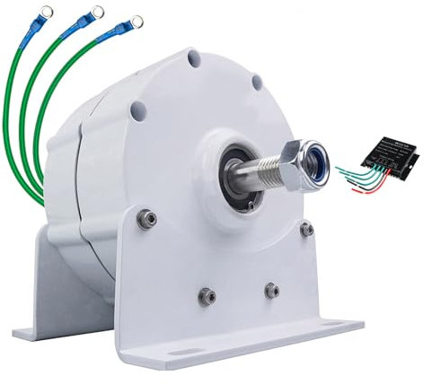 HUIZHITENGDA 1000W-5000W Generador De Imán Permanente Sin Engranaje 12V 24V 48V 220V AC 3-Fase Generadores para Turbinas Eólicas Y Turbinas De Agua (con Base),220V