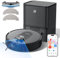 Proscenic Q8 Max Robot Vacuum Mop with Self-Empty Station, 6000Pa 200Min Robotic Vacuum with Lidar Navigation, 5 Real-Time Mapping, WiFi/Alexa/APP Remote Control Robot Hoover for Floor Carpet Pet Hair