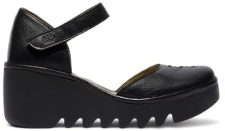 Fly London kvinnors BISO305FLY kilar sandaler Espadrille remklackar, Svart, 37 EU