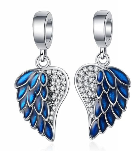 YIXUAN Charms Ailes Ange Compatible avec Pandora Argent 925 Cadeau Bijou pour Elle Idéal pour Noël Anniversaires Voyage