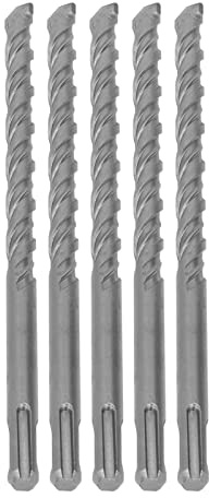 Yanmis Taladros de Impacto Excelente Material de 40cr 2 Brocas de Flauta para el Hormigón de Ladrillo 5 Piezas para Cortar Agujeros (12 mm)