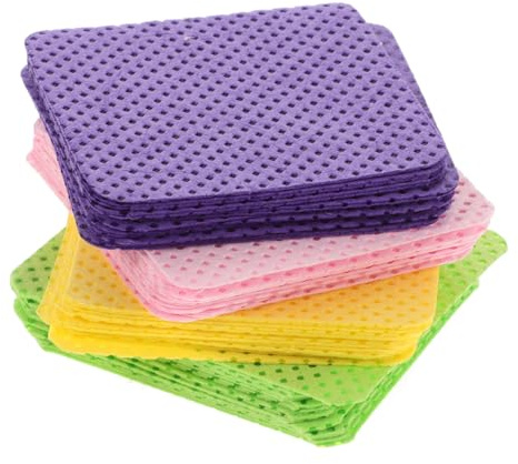 Veemoon 4taschen Nagelkleber-entfernungspads Nagelreinigungstücher Wiederverwendbare Stoff-pads Für Gel-nägel Entfernen Von Nagellack Und Make-up Hohe Saugfähigkeit Waschbar Für Täglichen