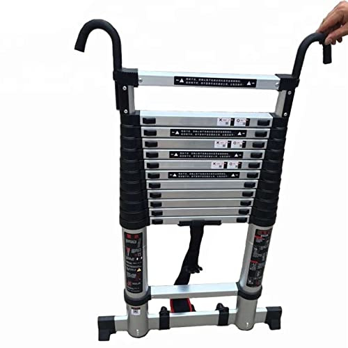 CLSDRZC Teleskopleiter, Teleskopleiter, 8 m/ 7 m/ 6 m/ 5 m/ 4 m/ 2 m/ 1 m, Aluminium-Verlängerungsleitern für den Einsatz auf dem Dach, Wohnmobil, Dachboden, Innen- und Außenbereich, Belastung 150 kg