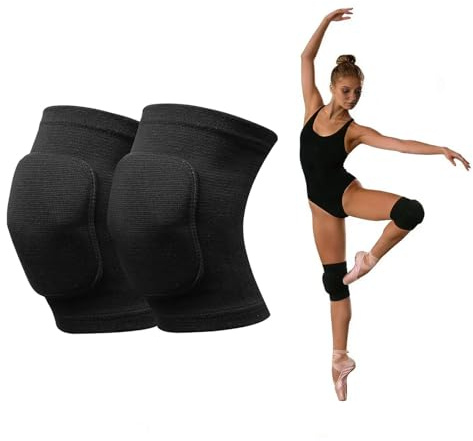 2Sätze Knieschoner für Volleyball,Tanzen,Handball, Superkomfortable und Atmungsaktive Knieschützer für Damen, Herren und Kinder mit EVA Aufprallschutz, Elastisches Design für Optimalen Halt und Schutz
