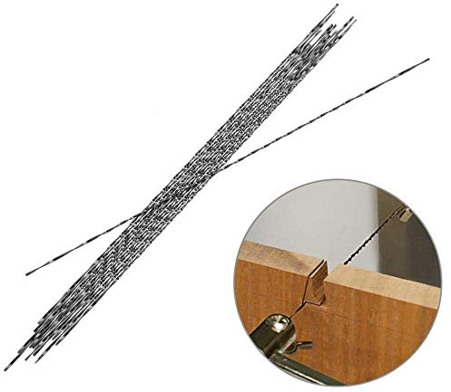 Laubsägeblätter,12 Stück Scrubsägeblätter, Mit Spiralzähnen für Holz Metall Kunststoff Schneiden Sägen,Kohlenstoffstahl,Dekupiersägeblätter mit Spiralverzahnung,360 Grad drehbar(#5)