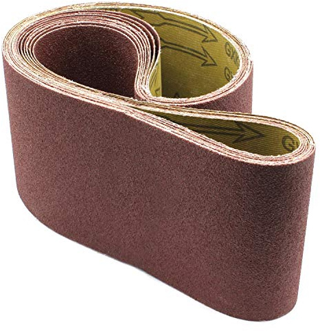 Lot de 10 bandes abrasives 100 x 914 en grain 80 ponceuses à bande abrasive en tissu pour ponceuse à bande