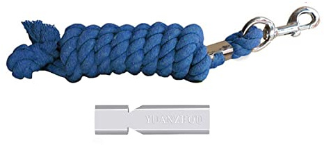 LJQ 100% Baumwolle Führstrick Für Pferde Designs Führstrick Für Pferde Karabinerhaken Führstrick Pferd,Blue-2meters