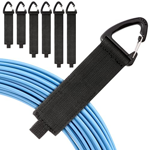Verlängerungskabel-Organizer & Aufhänger, 6 Pack Flexible Klettbänder mit Dreieckschnalle zur Drähte, Kabel, Seilen, Schläuchen, Werkstatt Zubehör Organization
