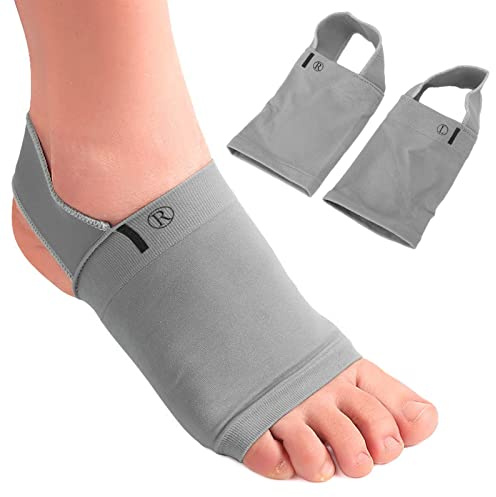 ZJchao 1Pair Arch Support Sleeves, Compression Metatarsal Arch Support Brace, Elastic Cushioned Foot Supports Breathable Plantar Fasciitis Relief Brace, for Flat Foot Plantar Fasciitis Heel Spurs