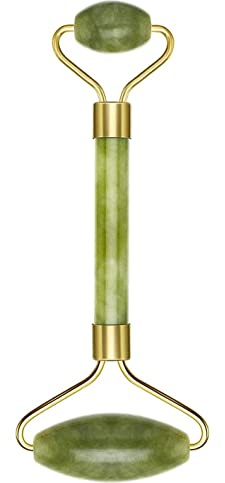 CS Beauty Jade Roller - Facial Skin Roller Massager Tool for Eye Puffiness Treatment, Anti Ageing, Rejuvenate Neck