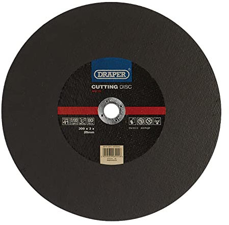Draper 300 x 3 x 20mm Metal Cutting Disc | Chop Saw & Petrol Cut-Off Saw accessory | Cutter Discs | 94776