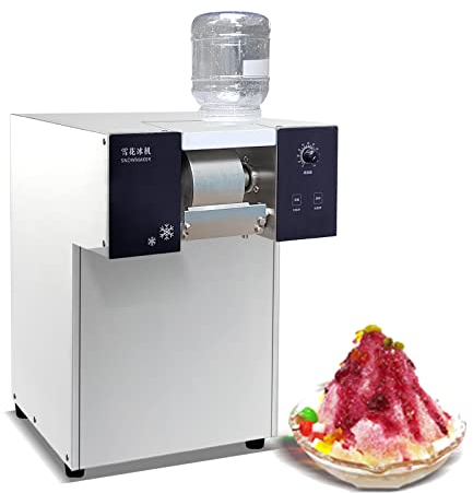 Kolice Automatically Electric Snow Flake Maker, Ice Shaving Machine, Ice Crusher Shaver, Snow Cone Maker Machine 180kgs/24 Hours Output