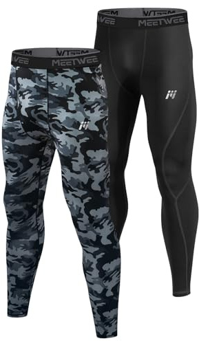 MEETWEE Termiska byxor för män, termiska underkläder långa strumpbyxor varma kompressionsstrumpor basskikt leggings
