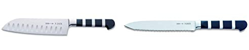 F. DICK Santoku, Küchenmesser, 1905 8194218K & Allzweckmesser, Aufschnittmesser, 1905 (Messer mit Klinge 13 cm, X50CrMoV15 Stahl, nichtrostend, 56° HRC) 8191013