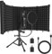 MicróFono de Estudio con Escudo Aislante, Filtro Antipop y Soporte de TríPode de Metal, MicróFono de Estudio para PC, Laptop y Smartphone, MicróFono para GrabacióN de MúSica, Canto y Podcasts