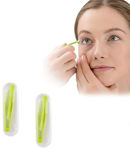 WKRTDY Kontaktlinsen-Set: 2x Pinzetten, Sauger, Silikon-Entferner & Etui - Unterstützung beim Einsetzen & Entfernen von Kontaktlinsen