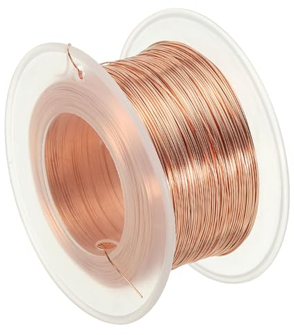 PATIKIL 439.63 Feet Solid Bare Copper Wire,26 Gauge 99.96% Pure Copper Wire 0.4mm Soft Beading Wire Metal Plant Stem Ties for Jewelry Craft (134m)