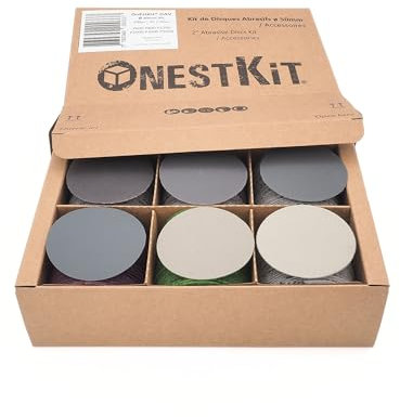 Coffret de 300 disques abrasifs Ø 50mm Carbure de Silicium ultra fin grain P600 à P5000 pour polissage à la perceuse d'optique de voiture, plastique, pierre, verre, métaux, finition, polir à l'eau