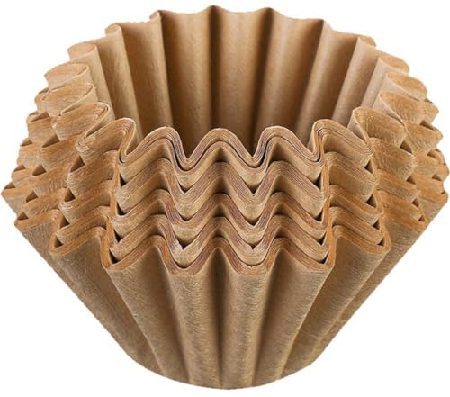 Fopytu 100 Pièces Filtres À Café Biodégradables Panier Filtres Papier Filtres À Café pour Usage De Bureau À Domicile, Brun Naturel