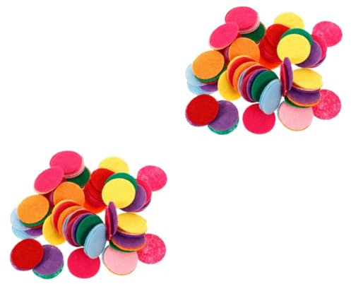 SEWACC 200stücke Runde Filz-Pads Aus Vliesstoff Gemischte Farben Für -handarbeiten Vorgeschnittene Filzkreise Für Kreative Bastelprojekte Simulation Blume Filzunterlage