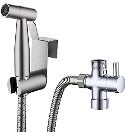 Pulvérisateur de bidet à main pour toilettes, poignée unique en acier inoxydable, poignée multifonction, pulvérisateur de toilettes, salle de bain, nettoyage des toilettes, kit de douche pour cuvett