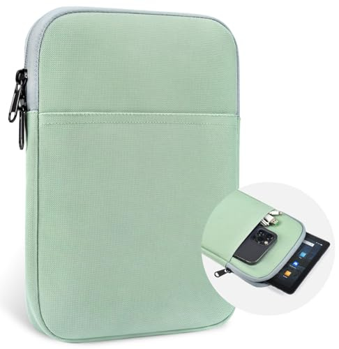 6-7 tum surfplatta läsplatta fodral för Amazon Fire 7/Kindle Paperwhite 6-6,8 tum/Kindle Paperwhite signatur/Kindle Paperwhite Kids/Kindle 11:e 2022/Kindle Kids,Kobo Clara 2E eReader bärväska (grön)