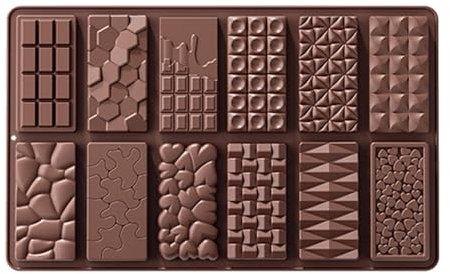 Schokoladenform Silikon Tief Mit 12 Mulden | DIY Süßigkeiten Backen Form für Praline