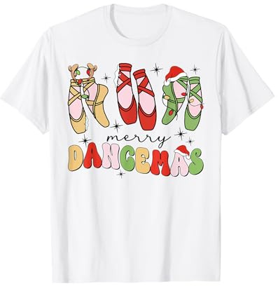Merry Dancemas Ballerina Christmas Ballet Teacher Girl Women T-Shirt