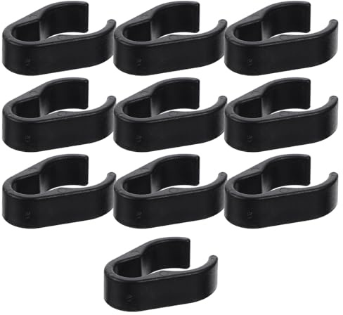 Mikrofonkabelhalter aus Kunststoff, 10 Stück, für Stative, Schwarz | Innendurchmesser 25mm, Flexible Clips für Schnelle Befestigung, Geeignet für Keyboard Ständer und Bühne