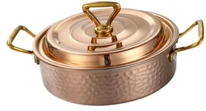 FytStycale Kochtopf, 20 CM Topf Induktionstopf Edelstahl für Herd, Pastatopf Fleischtopf mit Deckel für alle Herdarten, Stieltopf Suppentopf für Haushalt Restaurant Küchenutensilien, stil b
