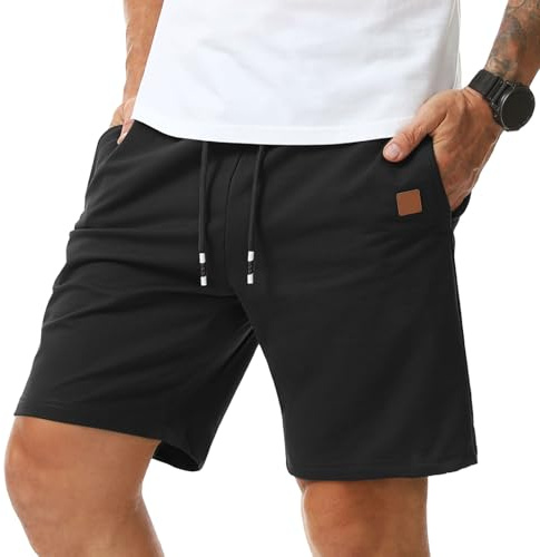 Suwangi Pantalones Cortos Deportivos Hombre Verano Cargo Shorts Algodón Bermudas Pantalón Corto Casual Trabajo Bolsillos Cremallera