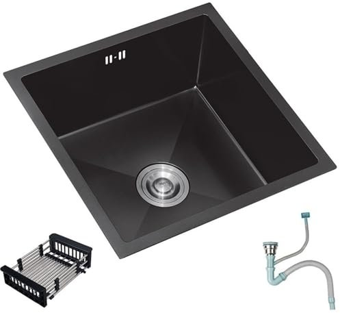 Fregadero De Cocina De Acero Inoxidable Con Escurridor – Lavavajillas De Una Cubeta Empotrado Bajo Encimera, Tamaño Compacto Para Espacios Reducidos(38 * 30cm)