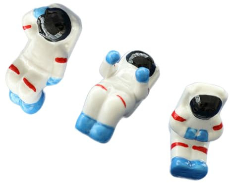LAPYAPPE 3pcs Astronaut Shaped Chopsticks Holder Ceramic Cutlery Storage Rack for Home Dining Tableware Holder Chopstick Supporting Stand Random Style