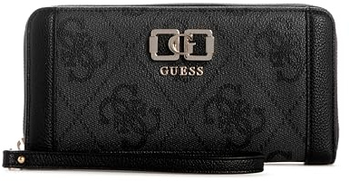 GUESS Geldbörse Karnilla Logo Large Zip Around Wallet Coal Logo dunkelgrau