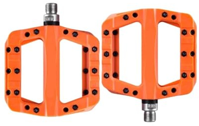 MTB-Fahrradpedale mit Dichtungslagern, Nylon-Molybdän-Beschichtung, langlebig, verbreiterte Auflagefläche, Fahrradteil(Orange)