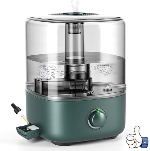 SCANTEE® 5L Luftbefeuchter für Schlafzimmer Top-Füllung Luftbefeuchter 28dB Ultraleise Ultraschall Luftbefeuchter Zuhause Ultraschall mit 360°Drehbarer Düse für Baby Pflanzen automatische Abschaltung