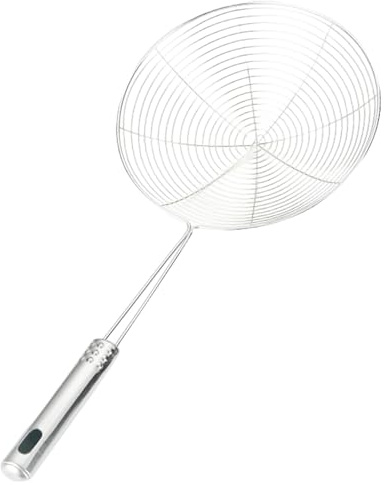 Spider Strainer Skimmer - Asian Strainer Ladle Wire Skimmer Spoons, Wire Skimmers Ladle For Cooking | Stainless Steel Food Straining Tool | Hangable Long Grip Kitchen Accessory | Hot Pot Noodle Fry O