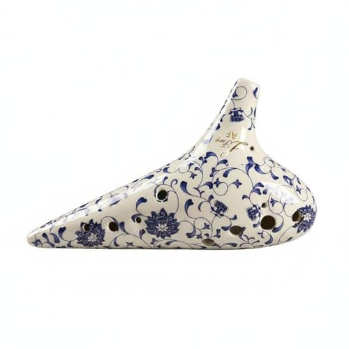 Generic Ceramic Ocarina 12 Hole Flute Instrument Vessel Flute With Smooth Ceramic Build And Comfortable Playability Suitable for beginner lessons music class daily practice small performances