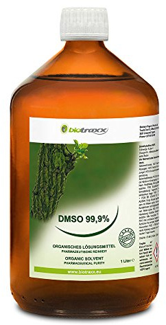 Biotraxx DMSO - Reines Dimethylsulfoxid – Lösungsmittel, unverdünnte, geruchlose Flüssigkeit – 99,9% pharmazeutische Reinheit made in Germany – 1 Liter / 1000 ml Medizin-Glasflasche