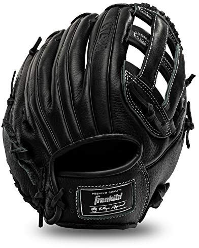 Franklin Sports CTZ5000 Gant de Baseball en Cuir de Vache Noir pour Adultes et Jeunes 31,8 cm