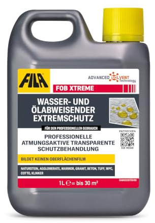 FILA Surface Care Solutions, FOB XTREME, Atmungsaktives Schutzprodukt, es Verhindert die Aufnahme von öligen, fettigen farbigen und wässrigen Substanzen, 1L