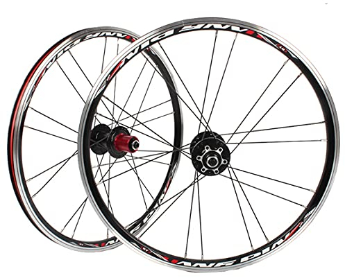 Generic Faltbares Fahrrad 451/406 Laufradsatz 20 Zoll BMX-Felge C/V-Bremsscheibe Bremsräder Schnellspannnabe Offene Datei 100/135 mm 20 Löcher für 7/8/9/10