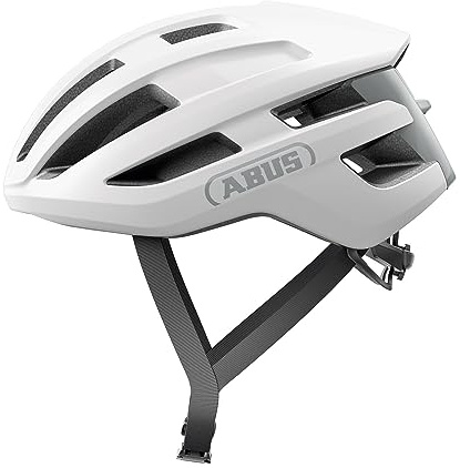 Abus, Casco per bici da corsa ABUS PowerDome, casco da bici leggero con sistema di ventilazione intelligente e profilo aerodinamico, Made in Italy, per uomo e donna, argento, taglia L