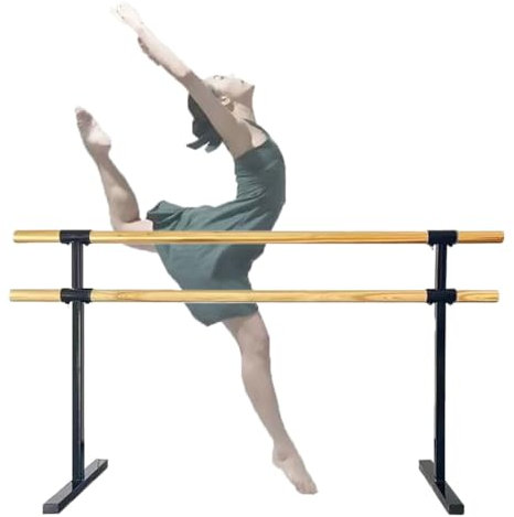 HamoM Ballettstange Mobile Doppelschicht-Ballettstange aus Stahl, höhenverstellbar von 80–105 cm, maximale Belastung 150 kg (Color : Black, Size : 1M/3.3FT)