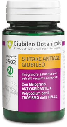 SHITAKE ANTIAGE GIUBILEO - Con Polypodium, Carota e Melograno - ANTIOSSIDANTE-TROFISMO E FUNZIONALITA' DELLA PELLE-50 capsule