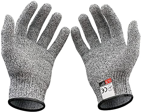 JOLIANE Schnittfeste Drachenfischer-Handschuhe der Stufe 5, verschleißfeste, pannensichere, rutschfeste Austernschäl-Fisch-Gartenschutzhandschuhe - Arbeitshandschuhe(Size XS)