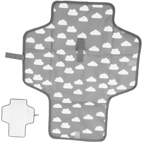 Wasserfeste Tragbare Wickelauflage für Babys, Weiß, Faltbar | Polyester und Peva, Reiseeinsatz und Mobile Wechselstation, Wiederverwendbar